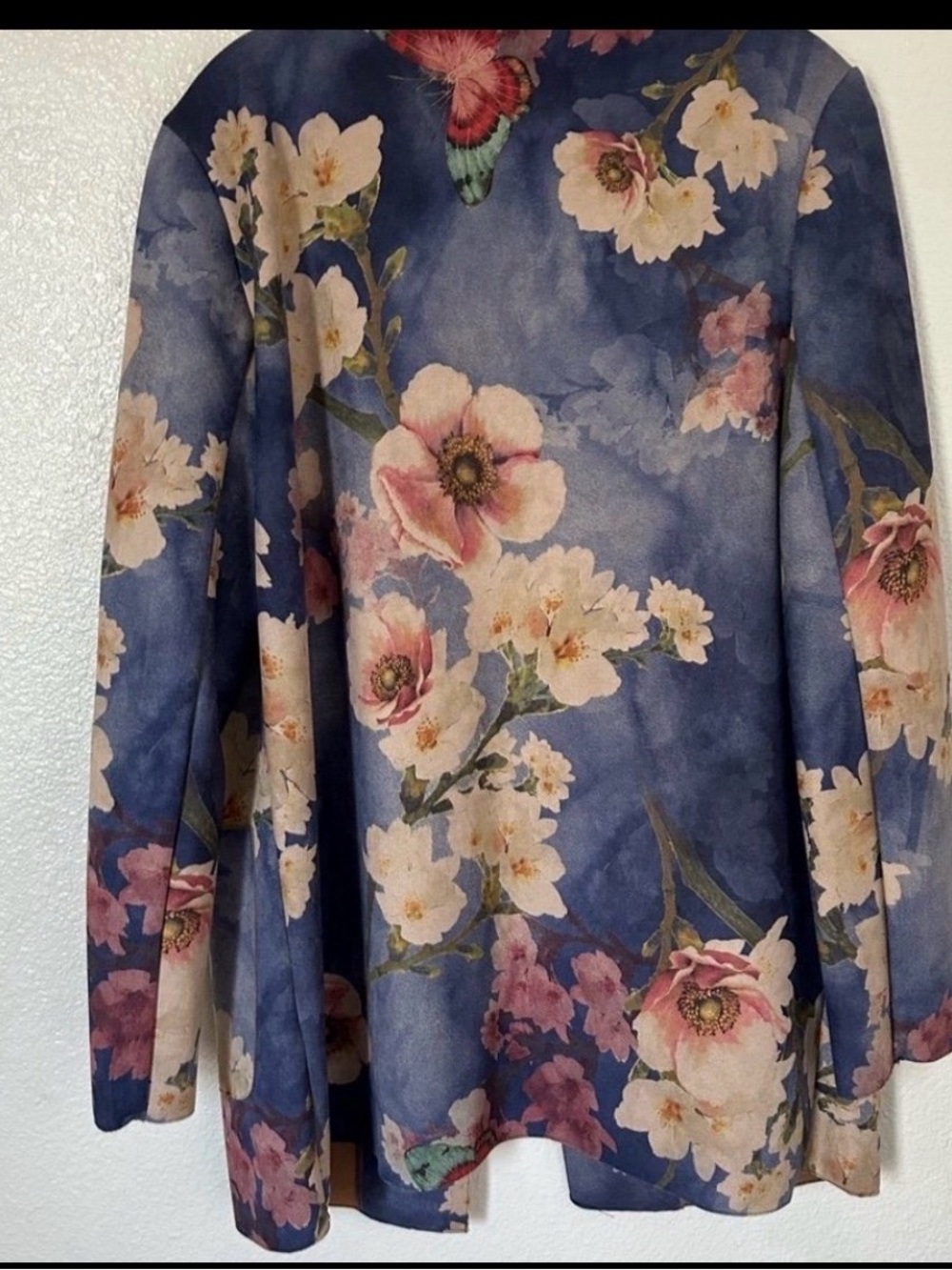 Solitaire Floral Open Front Cardigan NWT~ M - Picture 2 of 4